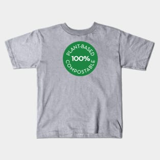 plantbased  100% compostable - circle Kids T-Shirt